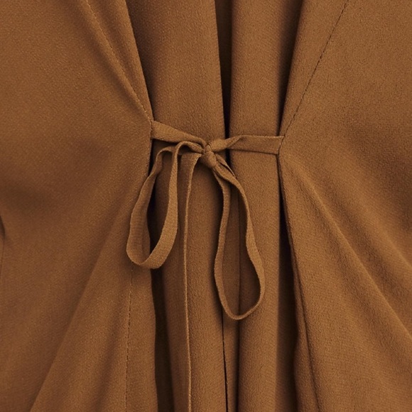 NWT Madewell Downtown Tie Back Dress Olive - Picture 6 of 9